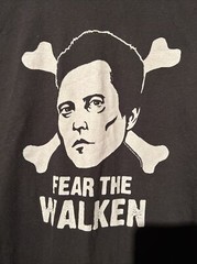 Christopher Walken T Shirt Large Black Short Sleeve Fear the Walken Crossbones