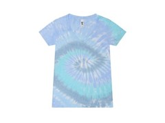 Multi-Color V-Neck Tie Dye T-Shirts Adults Short Sleeve Cotton Colortone