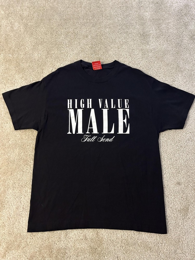 Full Send Shirt Mens Large Black High Value Male Graphic Tee T-Shirt Honduras