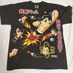 90s vintage Astro boy Tee T-shirt Black Tezuka Osamu Japan Anime Tultex