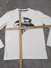 Angelo Litrico T-Shirt Mens Medium Cowboy Skull Western Rhinestone Racer White