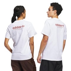 adidas Originals 4.0 Logo Tee White Cotton Crewneck T-Shirt Unisex Skateboarding