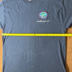 Jerzees USS Ronald Reagan CVN 76 Navy Blue Graphic T-Shirt Mens XL High Cotton