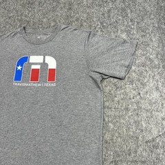 Travis Mathew Shirt Mens Large Gray Texas Flag Graphic Crewneck Tee Casual