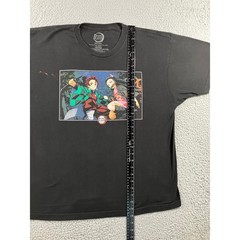 Demon Slayer Graphic T-Shirt Men XL Black Tanjiro Nezuko Anime Tee Goth Emo