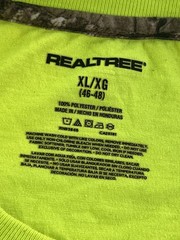 Realtree Logo T Shirt XL XG Hi Vis Neon Yellow Hunting Outdoor Tee Ships Free