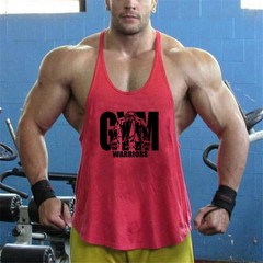 Men Cotton Gym Tank Top Y-Back Vest Sleeveless Breathable Fitness Muscle Shirt