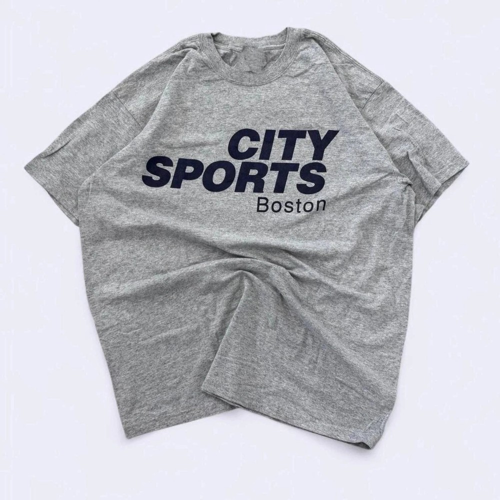 Vintage City Sports Boston Sport grey t-shirt streetwear Anvil Made in USA