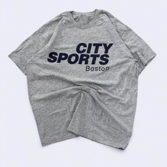 Vintage City Sports Boston Sport grey t-shirt streetwear Anvil Made in USA