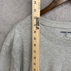 NWOT Lands’ End Men’s XXL Super-T Long-Sleeve T-Shirt Gray Heather 100% Cotton