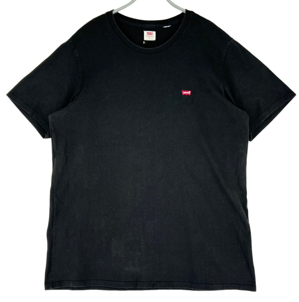 Levi’s Herren Logo Rundhals T-Shirt Schwarz Größe L Kurzarm Baumwolle
