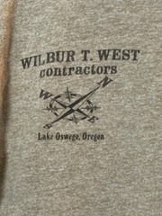 VTG 8O’S WILBUR T WEST CONTRACTORS RINGER SHIRT 131