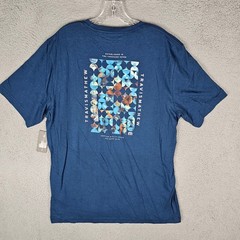 Travis Mathew T-Shirt Mens XL Blue Return Ticket Graphic Short Sleeve A42234