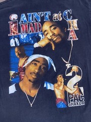 VTG 90s Tupac 2Pac Shakur California Love Double Sided Rap Tee Original RARE XL