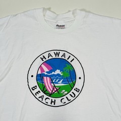 1980s Hawaii Beach Club Vintage T-Shirt Single Stitch Stedman White Size XL
