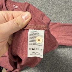 UNTUCKit Henley Shirt Mens 2XL Red Long Sleeve Tagless Cotton Blend Soft Knit