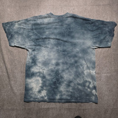 Death Row Records Tie Dye T-Shirt Skeleton Hands 1991 Rap Hip Hop T Gray Blue L