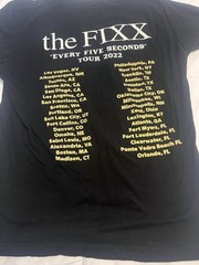 The Fixx Every Five Seconds Tour 2022 Black Graphic Print Tee Mens M