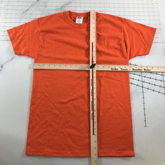 Vintage Russell Athletic Shirt Mens Small Orange Blank Crew Neck Nublend