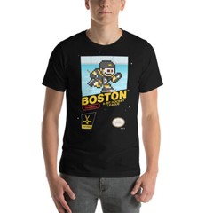Boston Bruins NHL Hockey Team Jersey 8-bit Pixel Art Nintendo Vintage T-Shirt