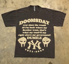 MF Doom Doomsday Tribute T-Shirt Size Medium Dumile Puff Print Graphic Rap Tee