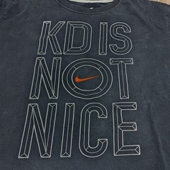 Nike KD Is NOT NICE Mens L Basketball NBA Swoosh T-Shirt Black Large Durant