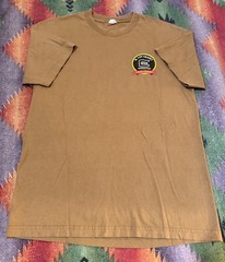 VTG Glock Perfection R Lee Ermey Gunny Approved 2-Sided Beige Mens Tshirt Sz L