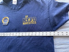 Authentic Vintage NYPD Narcotics T-Shirt XL Embroidered Patches Rare