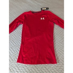 NWT Under Armour Heatgear Men’s Small Red Compression Long Sleeve Shirt (0924)