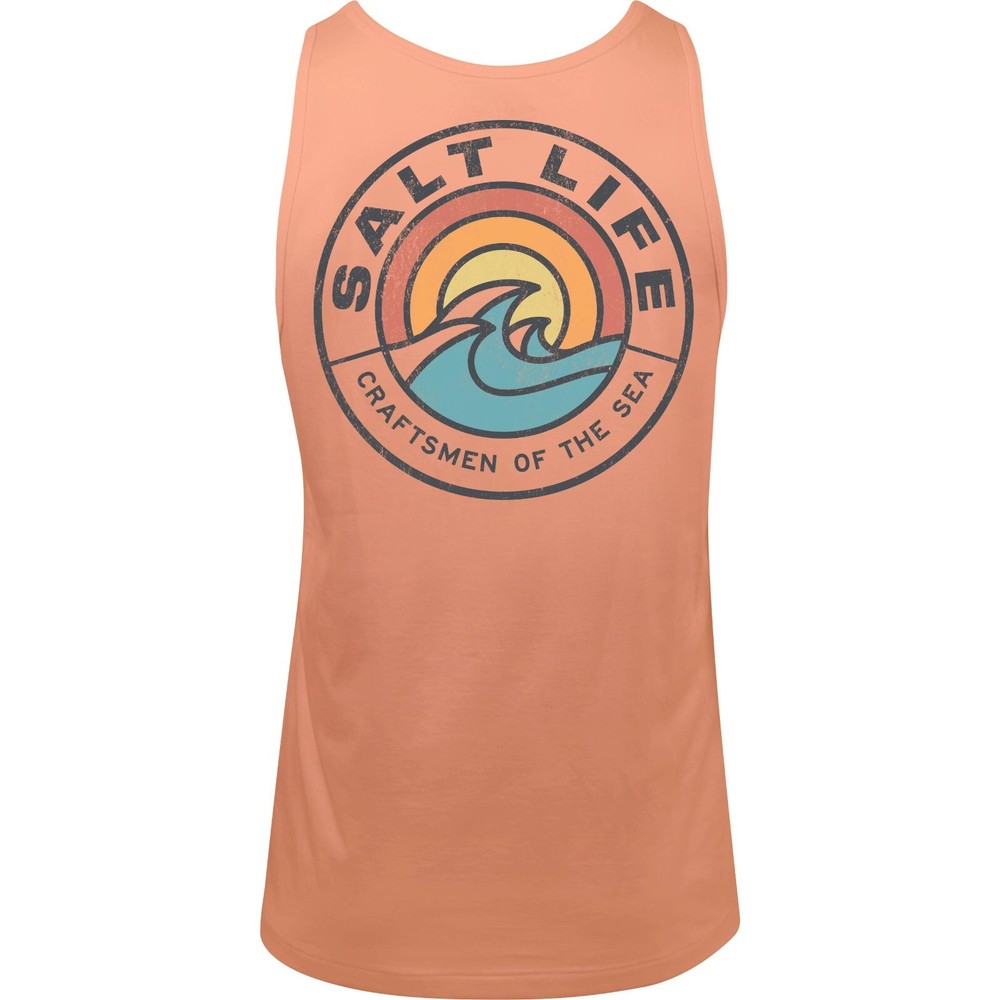 Salt Life Sea Craft Tank Orange M Live Salty Saltlife Unisex Tank NWT