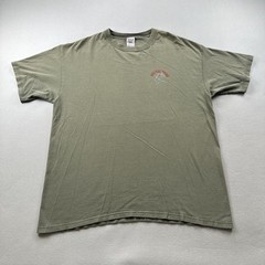 Vintage Bad Ass Tribe Shirt Mens XL Olive Green Banner Elk North Carolina Nature