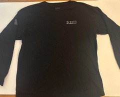 5.11 Tactical Men’s Long Sleeve Shirt Size XL – Black / “All Bark, All Bite” K9