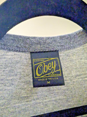 Beastie Boys Posse In Effect Obey Awareness RIP MCA M Grey Shirt 20″ W X 27″ L