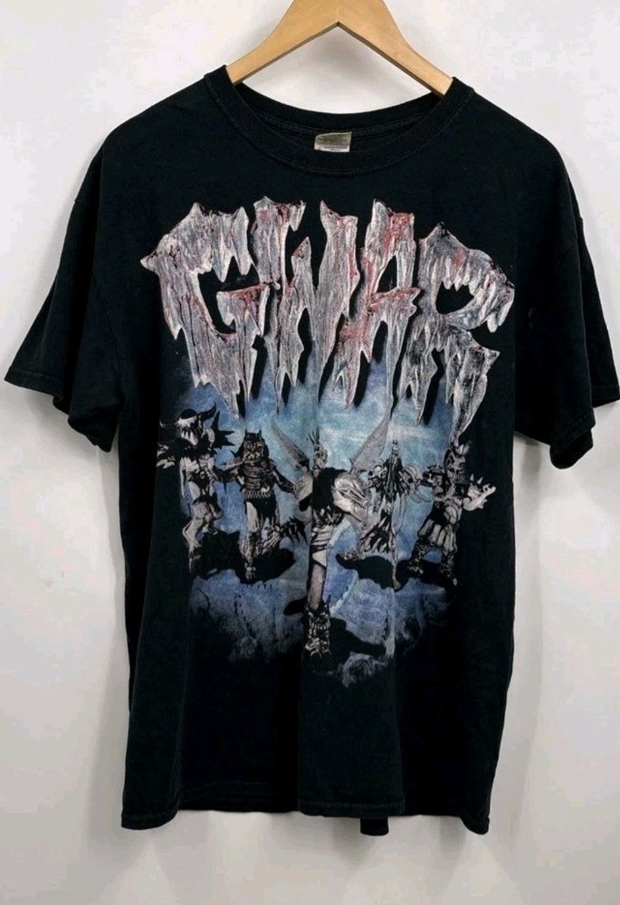 Gildan Men’s Black GWAR Madness At The Core Of Time Tour 2013 T-Shirt Size Large