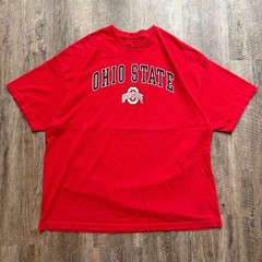 1990s Red Ohio State Arch Logo Spell-out Tee