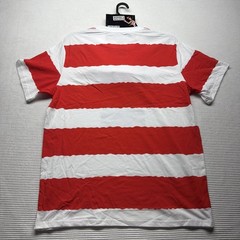 Where’s Waldo Shirt Mens XL Red Stripe Costume T-Shirt Beanie Combo Halloween
