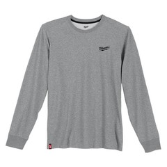 Milwaukee Men’s Large Gray Cotton/Polyester Long-Sleeve Hybrid Work T-Shirt