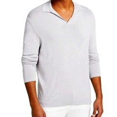 NEW And Now This Mens Henley Shirt Long Sleeve Split Neck $39.50 XL Lunar Rock