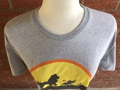 Simba DISNEY LION KING Retro Gray T-Shirt Men’s XL – Cartoon Movie Retro Mens