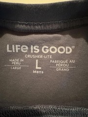 Life is Good Men’s Crusher-Lite Grill Sergeant Graphic T-Shirt Size L