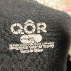 QOR Black Merino Wool Nylon Blend Crew-Neck T-Shirt Men’s M Short Sleeve Holes*