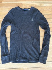 Polo Ralph Lauren Waffle Thermal Long Sleeve Shirt Black Men’s Small