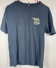 🍀 FLAW District Title City Barbershop Men’s Black Graphic T-Shirt Size S 🍀