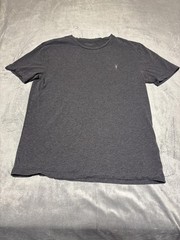 AllSaints Shirt Mens Medium Reg Fit Gray Brace Tonic Crew Tee Shirt