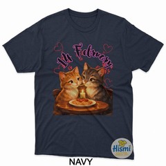 Romantic Valentine’S Day Cats Eating Spaghetti T-Shirt