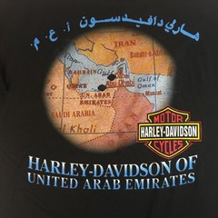 Harley-Davidson T-Shirt Men’s Black 3XL Cotton UAE Map Graphic 2004