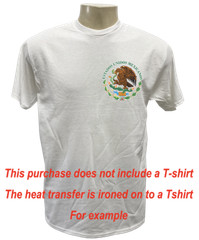ESTADOS UNIDOS MEXICANOS 3X3 inch SELF IRON ON HEAT TRANSFER FOR MASKS TSHIR LOT