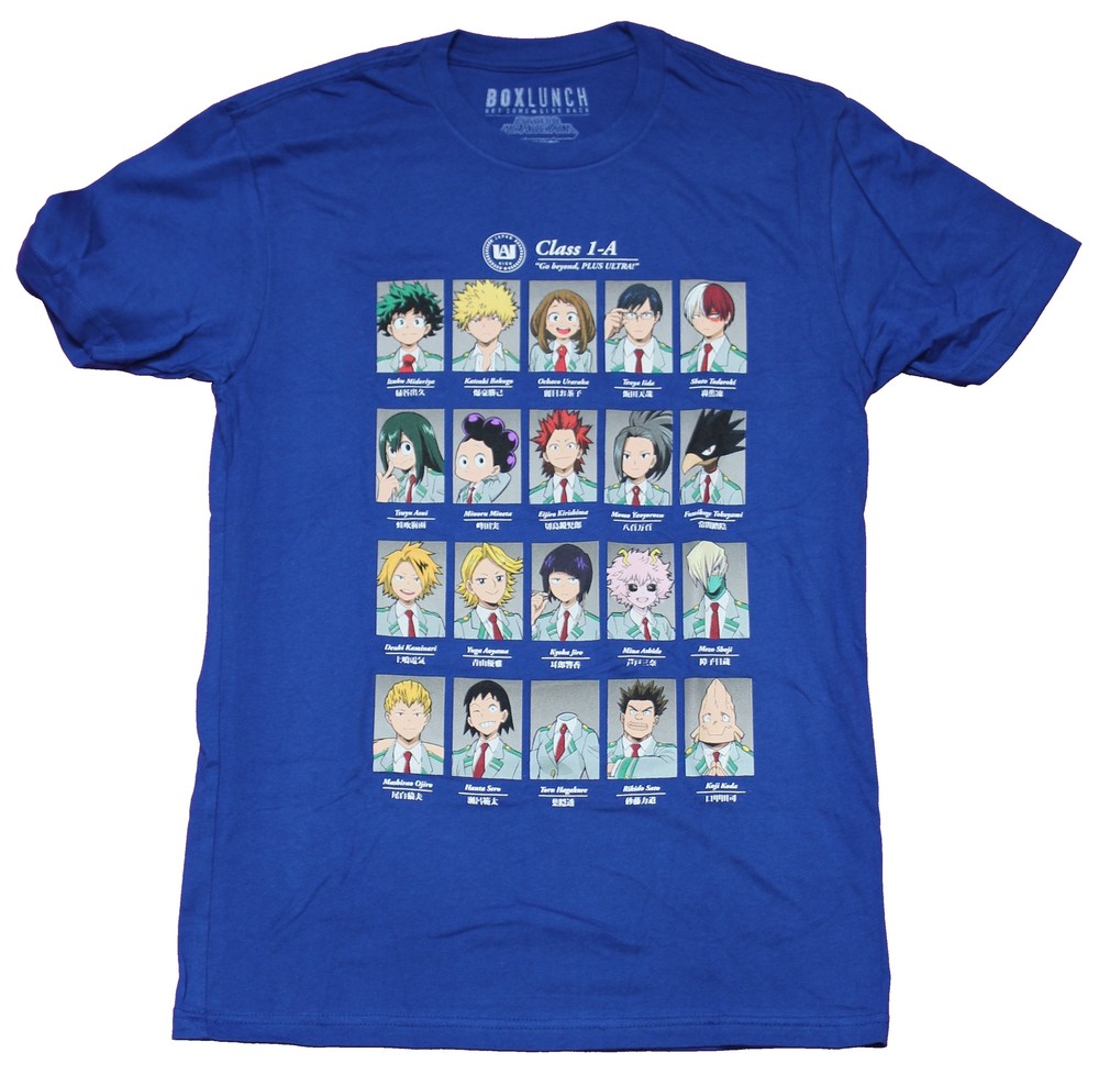 My Hero Academia Adult New T-Shirt – Class 1-A Complete Portrait Line Up