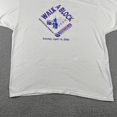 Vtg FOTL XL Shirt Walk A Block New Balance Newton Massachusetts April 16 2000