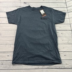 NEW 5.11 Short Sleeve Logo T Shirt Men’s Small Indigo Blue